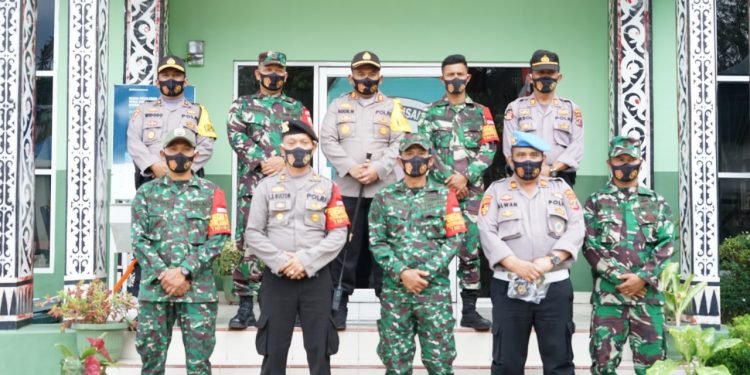 Kapolres Simalungun gelar operasi pendisiplinan penggunaan masker internal TNI-POLRI