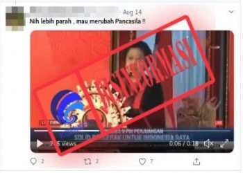 Megawati mau mengubah Pancasila hoaks