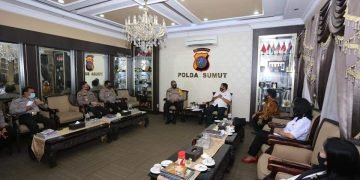 Polda Sumut Gelar Operasi Yustisi, Bagi pelanggar tak pakai masker siap – siap terima sanksi.