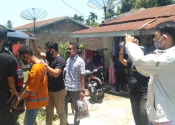 Rumah tersangka Human Trafficing Digeledah Polisi