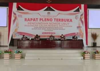 KPU Pakpak Bharat Undi Nomor Urut Pasangan Calon Peserta Pemilihan Bupati dan Wakil Bupati Tahun 2020