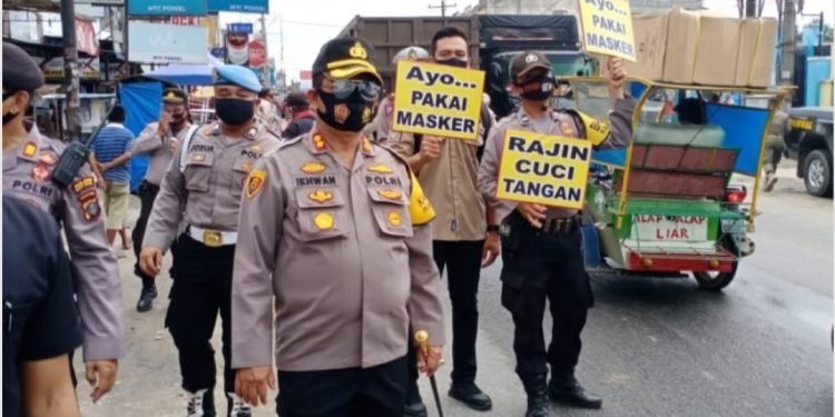 Kapolres Batu Bara terjun langsung kawal OPS Yustisi, Hari kedua