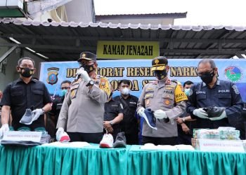 Kapolda Sumut release pengungkapan 16 kg narkotika