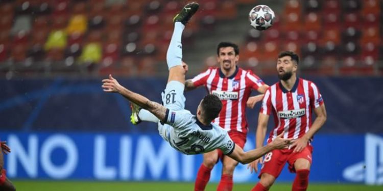 Tendangan Salto Giroud permalukan Atletico, Tuchel: Gol yang fantastis!