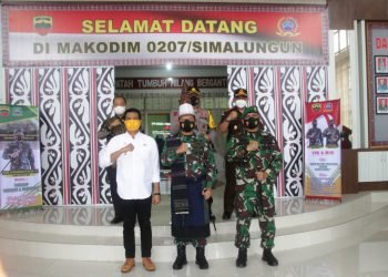 Wali Kota Pematangsiantar hadiri Kunjungan Kerja Komandan Korem 022, Kolonel Inf. Parlindungan Hutagalung, SAP, di Makodim 0207 Simalungun