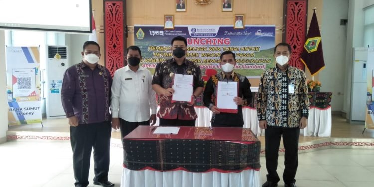 Bupati Samosir Launching Pembayaran Non Tunai Berbasis QRIS