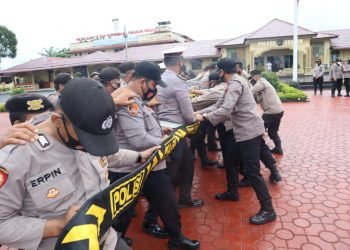 Tingkatkan Kemampuan Polres Asahan Gelar Pelatihan Dalmas Dan TFG