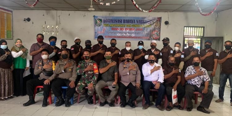 Kapolsek Sei Kepayang Bersama Para Tokoh Komitmen Basmi Narkoba
