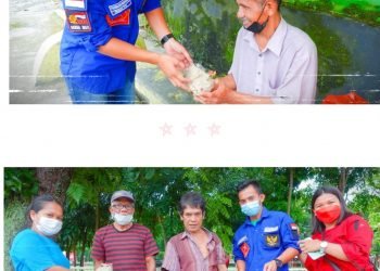 Refleksi Semangat Pemuda Siantar di Hari Pahlawan 10 Nopember, Berbagi Kasih Dengan ODGJ dan Tukang Parkir