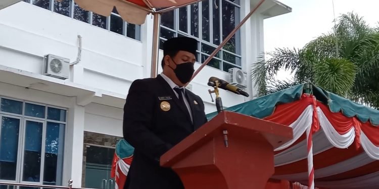 Pimpin Upacara Peringatan Hari Pahlawan, Bupati Samosir Membacakan Pidato Tertulis Mensos