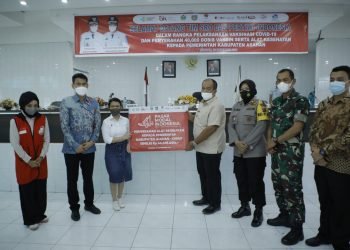 Di HUT Pasar Modal Indonesia, Wakil Bupati Terima 40.000 Dosis Vaksin Covid-19 dan Alat Kesehatan