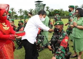 Wakil Wali Kota Pematangsiantar Hadiri Upacara Penyambutan Satgas Yonif 122/TS yang Telah Purna Tugas Melaksanakan Operasi RI-PNG di Sektor Selatan TA 2021