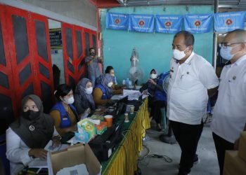 Wakil Bupati Asahan Tinjau Pelaksanaan Vaksinasi Karang Taruna Kecamatan Simpang Empat