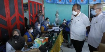 Wakil Bupati Asahan Tinjau Pelaksanaan Vaksinasi Karang Taruna Kecamatan Simpang Empat