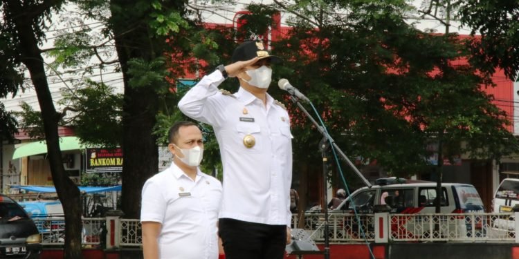 Wali Kota Pematangsiantar Dr.H.Hefriansyah, SE. MM Hadiri Apel Gelar Pasukan Operasi Lilin Toba Tahun 2021