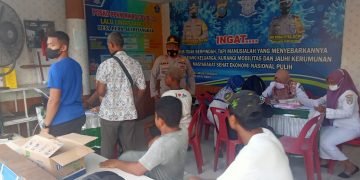 Jelang Nataru Polres Batu Bara Bersama TNI dan Satpol PP Laksanakan Razia Masker dan Vaksinasi Gratis