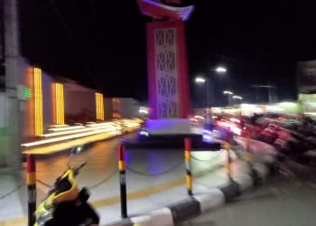 Lampu Hias Taman Kota Simpang Empat Tanjung Tiram Raib Diduga Dicuri OTK