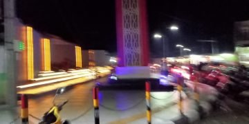 Lampu Hias Taman Kota Simpang Empat Tanjung Tiram Raib Diduga Dicuri OTK