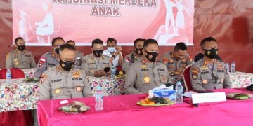 Kapolda Kepri Hadiri Percepatan Vaksinasi Merdeka Anak Secara Virtual