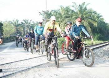 Bupati Asahan Gowes Bersama OPD Dan Komunitas Sepeda Jaga Imun Masa Pandemi
