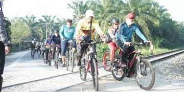 Bupati Asahan Gowes Bersama OPD Dan Komunitas Sepeda Jaga Imun Masa Pandemi