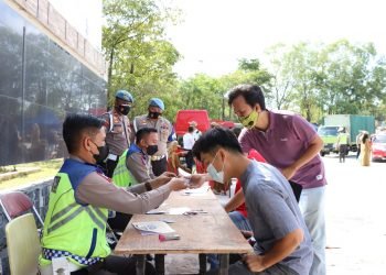 Satlantas Polresta Balerang Laksanakan Operasi Pengendalian Pemeriksaan dan Pengawasan Pajak Daerah Batam Bersama Dispenda Kota Batam