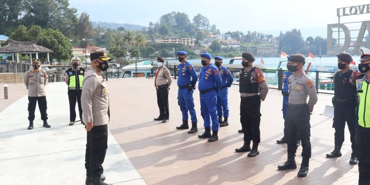 Kapolres Simalungun Pimpin Apel Polisi Pariwisata Destinasi Super Prioritas Danau Toba