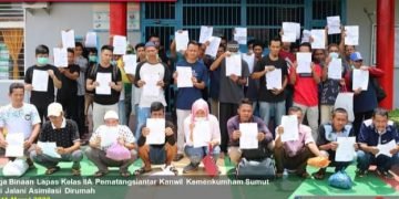 Lapas Kelas IIA Pematangsiantar Kembali  Berikan Asimilasi Kepada 37 WBP