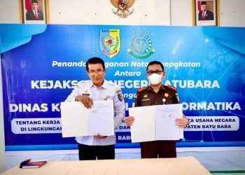 Diskominfo Batu Bara dan Kejari Batu Bara Teken MoU Bidang Hukum Perdata dan Tata Usaha Negara