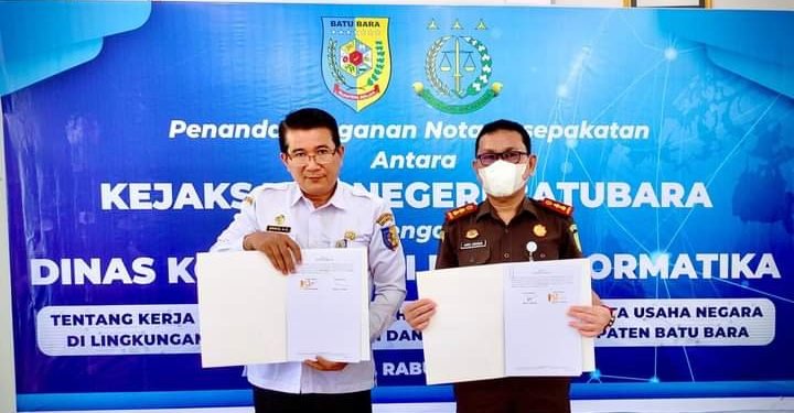 Diskominfo Batu Bara dan Kejari Batu Bara Teken MoU Bidang Hukum Perdata dan Tata Usaha Negara