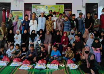 Keluarga Penerima Manfaat PKH Desa Lubuk Besar Berbagi Santuni Anak Yatim dan Buka Puasa Bersama