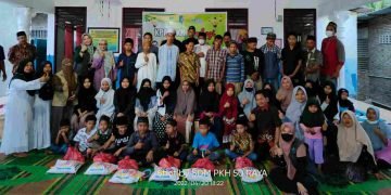 Keluarga Penerima Manfaat PKH Desa Lubuk Besar Berbagi Santuni Anak Yatim dan Buka Puasa Bersama