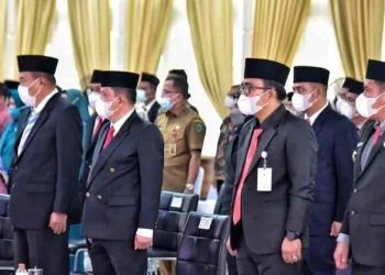 Wakil Bupati Batu Bara Oky Iqbal Frima, SE Hadiri Pelantikan Pj Wali Kota Tebing Tinggi dan Pj Bupati Tapanuli Tengah