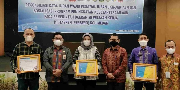 Pemkab Batubara Raih Penghargaan Peringkat 1 Kualitas Data ASN dari PT Taspen (Persero) Medan