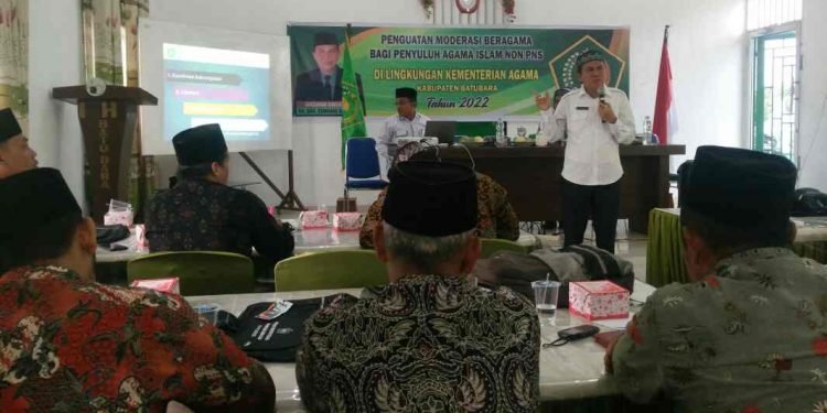 Kemenag Batu Bara Gelar Penguatan Moderasi Beragama PAI Non PNS Se-Kabupaten Batu Bara