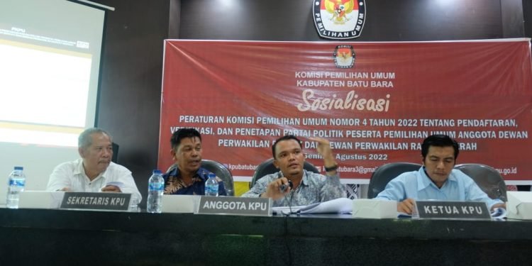 KPU Kabupaten Batu Bara Gelar Sosialisasi PKPU No 4 Tahun 2022