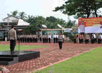 Polres Batu Bara Gelar Upacara Purna Bhakti dan Pemberian Reward Personil Polres Batu Bara