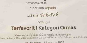 Perayaan Karnaval HUT RI Ke-77 Tahun di Deli Serdang, DPD Himpak Deli Serdang Raih Juara 1 Favorit