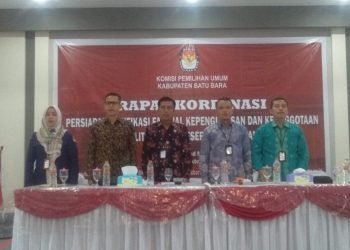 KPU Batu Bara Laksanakan Rapat Kordinasi Persiapan Verifikasi Kepengurusan dan Ke anggotaan Partai Politik