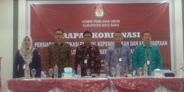 KPU Batu Bara Laksanakan Rapat Kordinasi Persiapan Verifikasi Kepengurusan dan Ke anggotaan Partai Politik