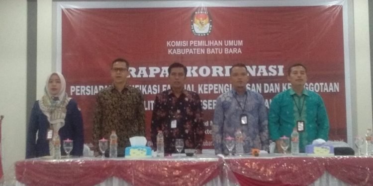 KPU Batu Bara Laksanakan Rapat Kordinasi Persiapan Verifikasi Kepengurusan dan Ke anggotaan Partai Politik