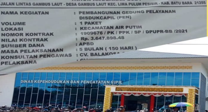 Pembangunan Gedung Disdukcapil Tahun 2021 Diduga Bermasalah, Ketua IJAB desak kejagung RI Usut Tuntas Bagunan Kantor Disdukcapil Batu Bara