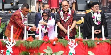 dr Susanti Bersama Gubernur Sumut dan Sejumlah Kepala Daerah Hadiri Perayaan Natal PDI Perjuangan