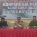 Kapolres Batu Bara Pimpin Konferensi Pers Akhir Tahun 2022