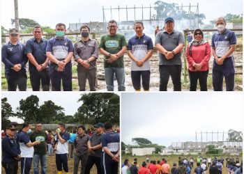 Pemko dan Polres Pematang Siantar Bersama TNI Bersih-bersih Stadion Sang Naualuh