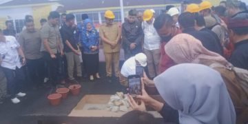 Bupati Batu Bara Dampingi Gubernur Sumut Edy Rahmayadi Peletakan Batu Pertama Pembangunan Perkantoran Pemkab Batu Bara
