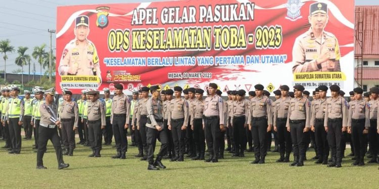 Apel Gelar Pasukan Ops Keselamatan Toba 2023, Wakapoldasu: Kedepankan Pendekatan Preventif
