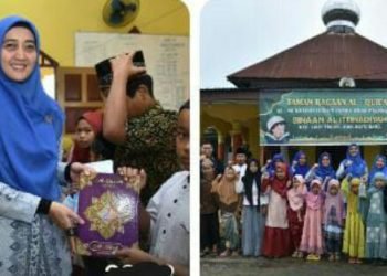 Nyonya Maya Zahir Serahkan Honor Guru Ngaji dan Bantuan Al qur’an