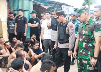 Kapolresta Barelang & Dandim 0316 Batam Pimpin Tim Gabungan Obrak Abrik Lokasi Simpang DAM Kampung Aceh Kota Batam