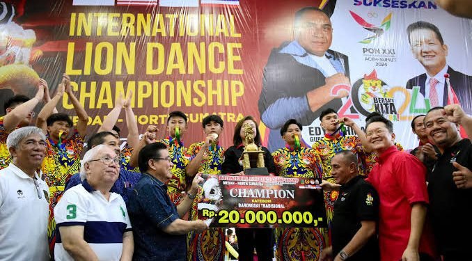 Gubsu Edy Rahmayadi menghadiri Kejuaraan Barongsai Internasional